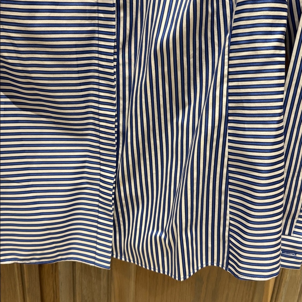 Lafayette 148 New York Blue Striped Button Down Shirt NWT - Picture 5 of 8